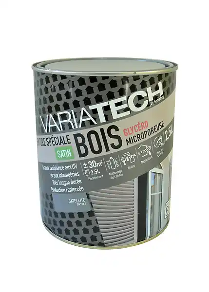 Bon Marché Peinture spéciale bois glycéro satin - Satellite - 2.5L VARIATECH