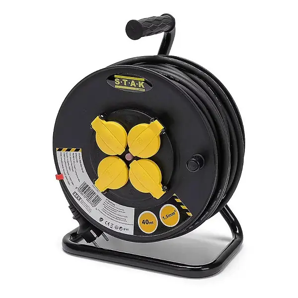 Enrouleur chantier VELAMP 4 prises H07RN-F3G1.5MM2 NF CE - IP44 de 25M Solde