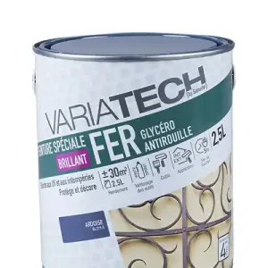 Peinture antirouille glycéro - Ardoise - 2.5L VARIATECH Promotion