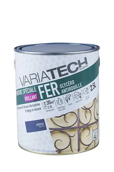 Peinture antirouille glycéro - Ardoise - 2.5L VARIATECH Promotion
