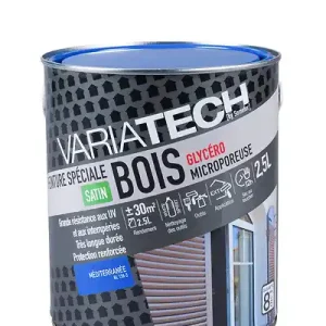 Affaire À Saisir Peinture bois extérieur glycéro satin Méditerrannée 2.5L VARIATECH
