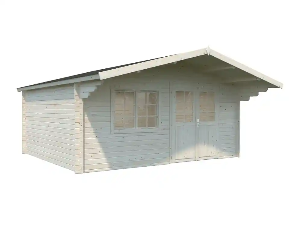 Commande En Gros Chalet de jardin Britta bois naturel ép.40 mm - 29,9 m² hors-tout - Livraison à domicile incluse - PALMAKO