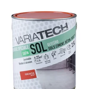 Peinture sol polyuréthane satin Terre battue 2.5L VARIATECH Certifié
