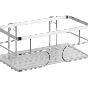 Grande étagère de salle de bain droite acier inox Premium WENKO Must-Have