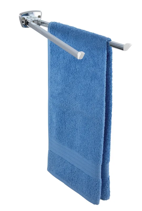 Porte-serviettes avec 2 bras acier inox Basic WENKO Affaire À Saisir