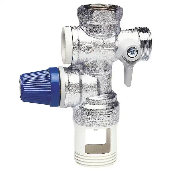 Groupe de sécurité vertical Thermador GSI15 chromé avec siège inox 1/2" pour chauffe-eau Bon Marché