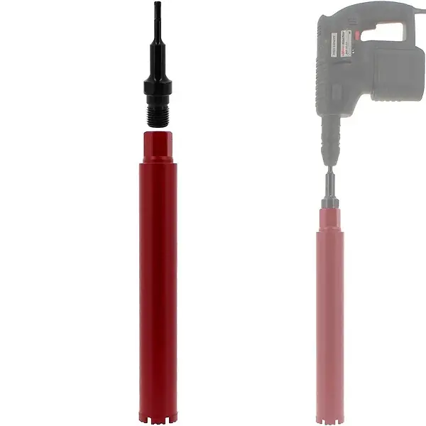 Couronne diamant Ø 63 mm avec adaptateur pour perceuse et perforateur SDS-plus GT MARKET Offre Du Jour