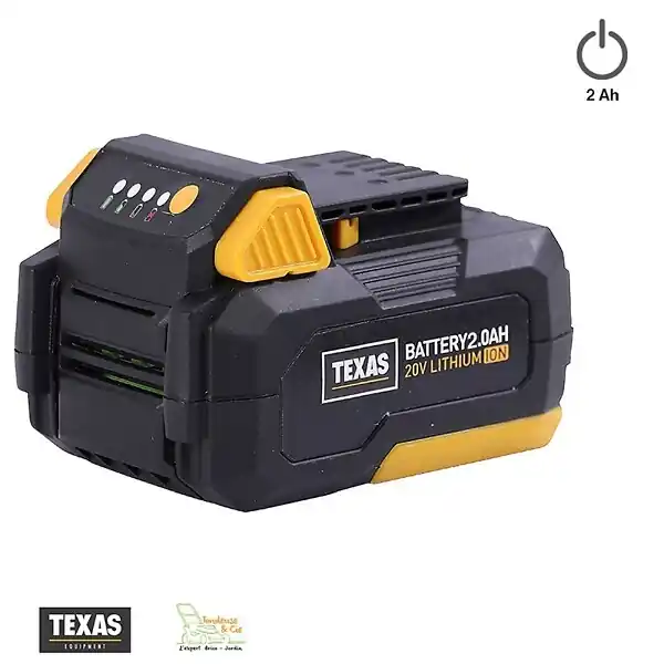 Batterie 20v 2Ah pour outils sans fil à batterie Texas 20 volts Prix Bas