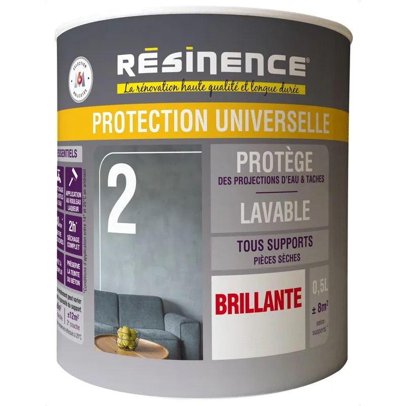 Commander Maintenant Résine de finition Minérale pour pièces à vivre 500 ml brillante RESINENCE