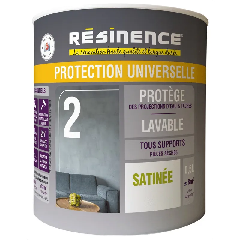 Résine de finition Universelle satiné 500 ml RESINENCE Certifié