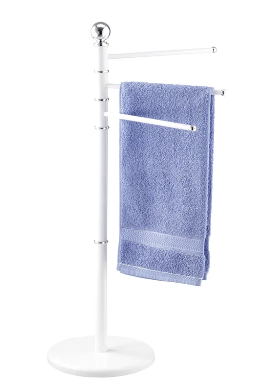 Porte-serviettes 3 bras chromé-blanc Exclusif Prix Choc