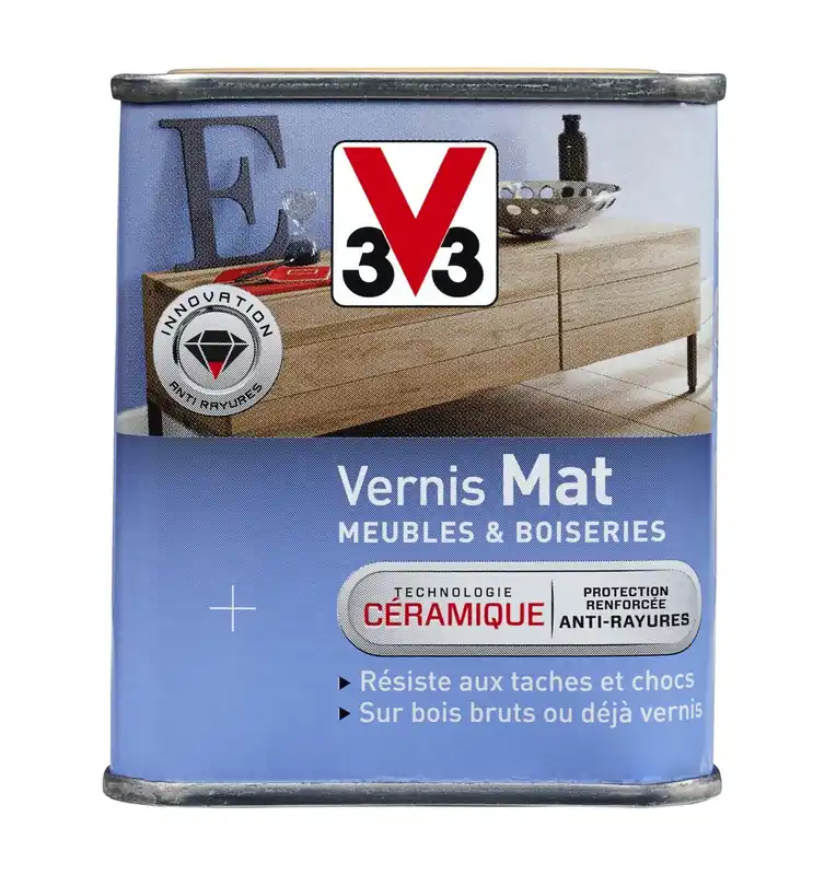 Vernis mat meubles et boiseries 0.25 litre chêne clair Prix Bas
