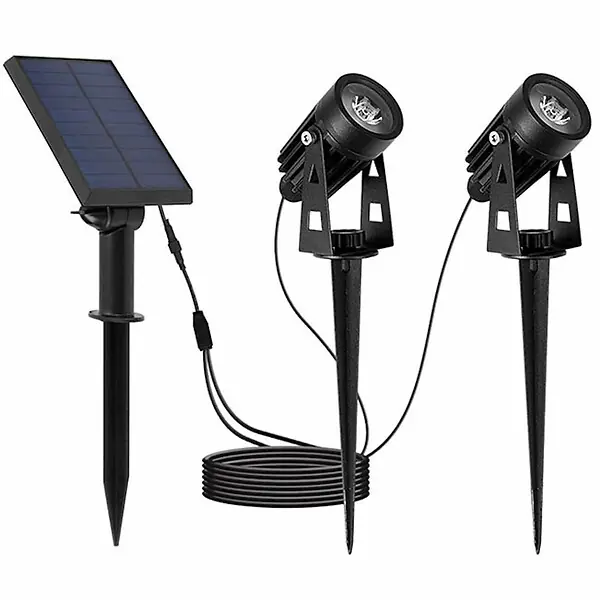 2 Spots solaires connectés ROUNDY Blanc froid 200LM LUMISKY Prix Promo
