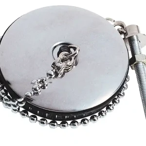 Bon Marché Bouchon pour évier Ø57 mm avec enjoliveur chaînette en laiton chromé - WIRQUIN