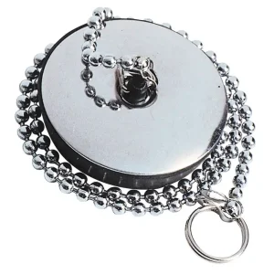 Certifié Bouchon pour évier Ø57 mm avec enjoliveur et chainette - WIRQUIN