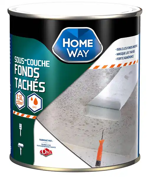 Promotion Sous-couche fonds taches - Blanc - 2.5 L HOMEWAY