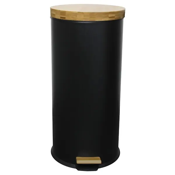 Commande En Gros Poubelle à pédale inox FOREST noir 30L KITCHEN MOVE