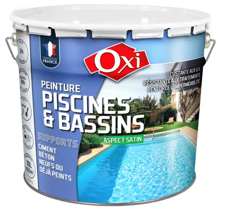 Peinture spéciale piscine et bassin Absolue satin bleu 10 l - OXI Affaire À Saisir
