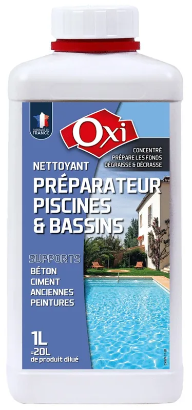 Nouveauté Préparateur - nettoyant spécial piscines et bassins 1 l - OXI