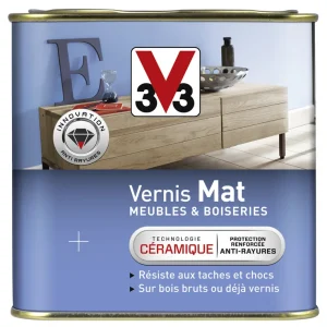 Authentique Vernis mat pour meubles et boiseries chêne foncé 0,5 l. V33