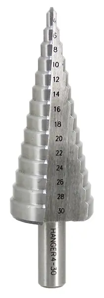 Foret étagé HSS à goujure droite de 4 à 30mm - HANGER - 153101 Offre Du Jour
