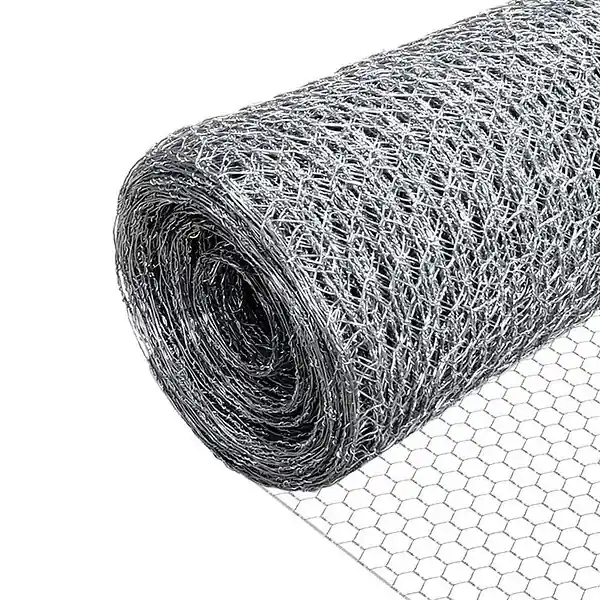 Marque Grillage a poule avec fils 13mm en acier galvanise 1x25M VOUNOT