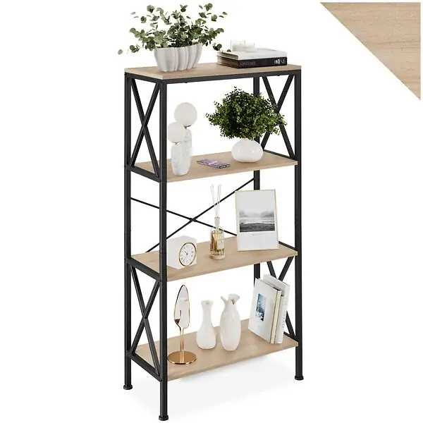 Seulement Aujourd'hui Etagère Barry 61,5x31,5x133,5cm Bois clair industriel, Chêne Sonoma TECTAKE
