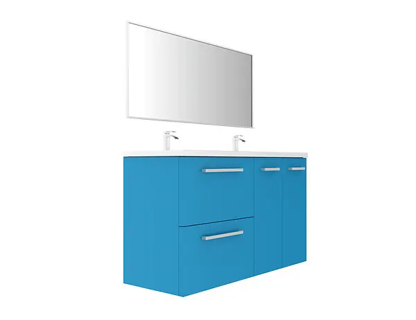 Lot de 2 portes en MDF Bleu - 70x30x1,8cm VIF Vente Directe
