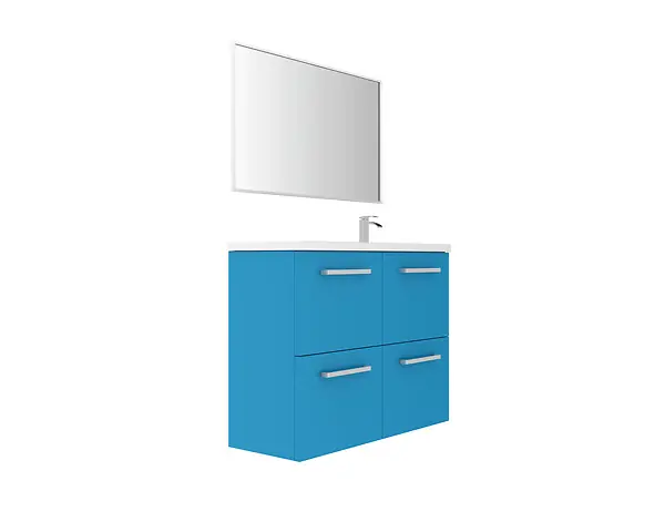 Set de 2 tiroirs MDF - Bleu - L45xP35cm VIF Vente Directe