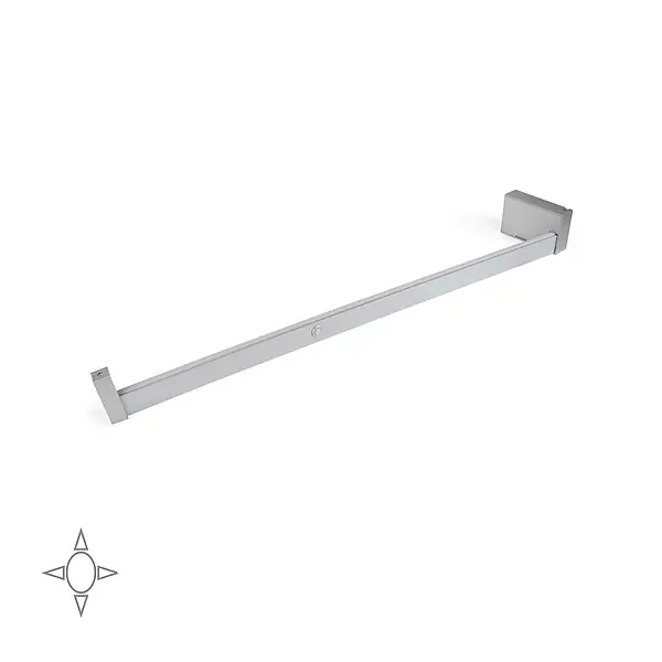 barre de penderie pour armoire Castor avec lumière LED, batterie amovible et détecteur de mouvement, 708, Anodisé mat. EMUCA Haute Qualité