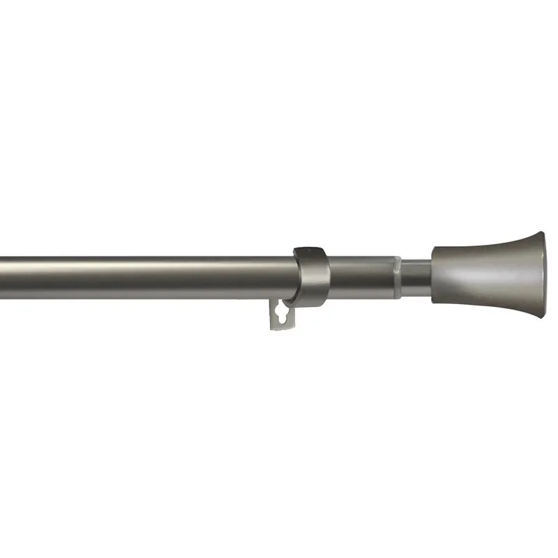 Retour Gratuit Kit de tringle à rideaux extensible en métal de 1.20 à 2.10 m diam 19 mm Finition Nickel brossé - MOBOIS