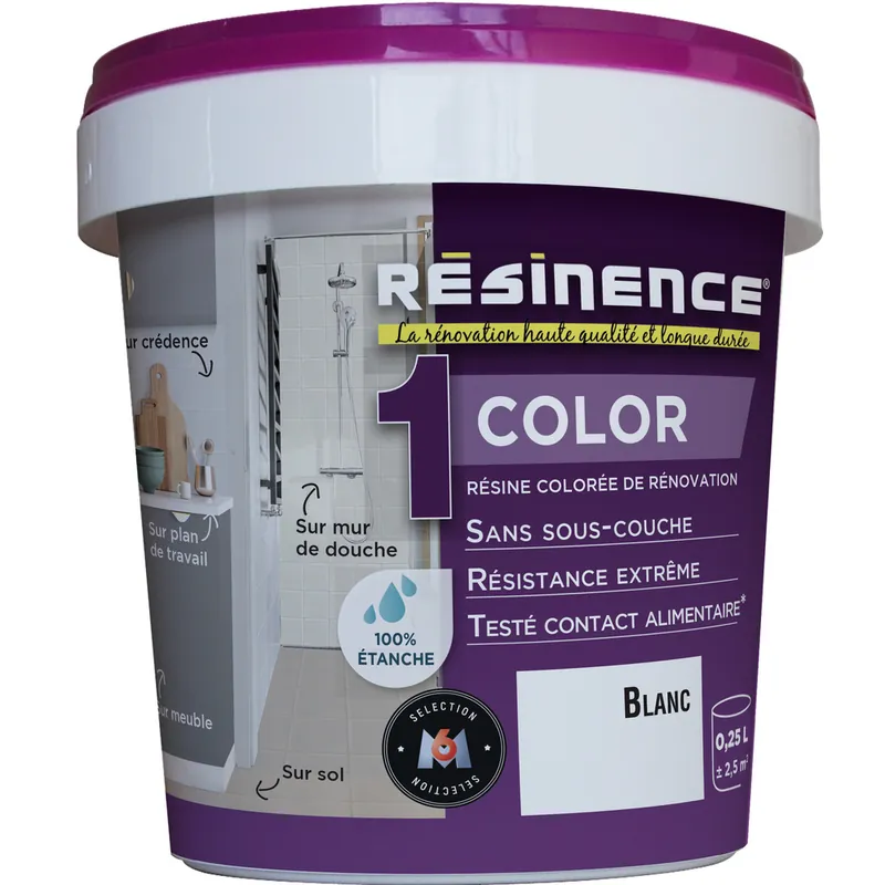 Résine colorée de rénovation blanche 250 ml - RESINENCE Commande En Gros