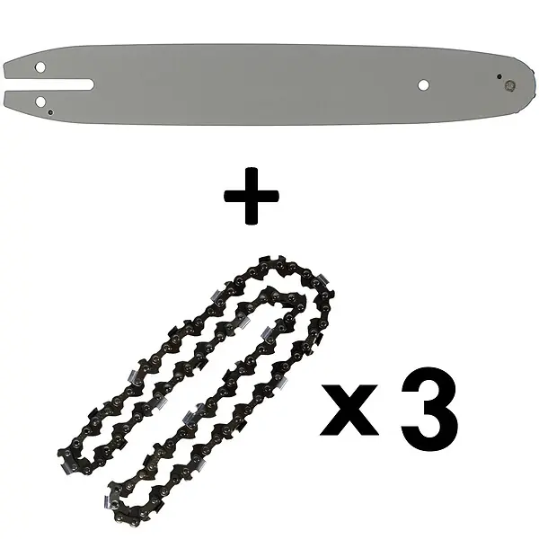 Guide 12 pouces (30 cm) avec lot de 3 chaînes 44 maillons pour multifonction 4 en 1 et outil sur per GT GARDEN Bon Marché