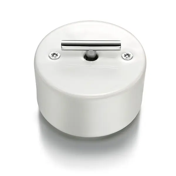 FONTINI Va-et-vient métal chrome porcelaine blanche DO Nouvel Arrivage