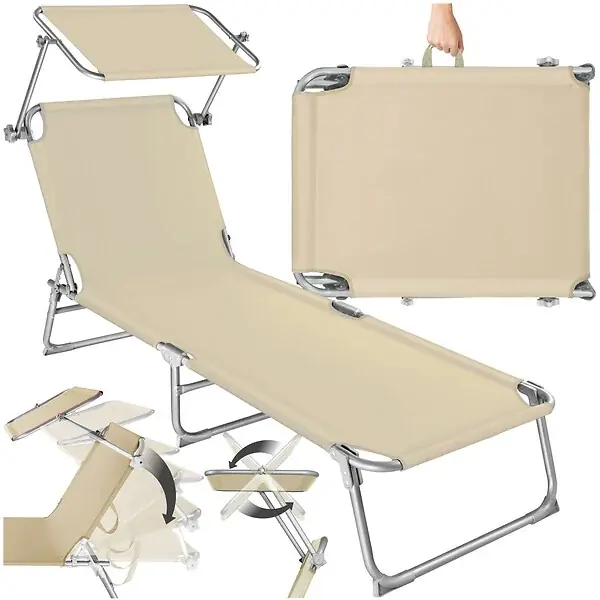 Livraison Express Transat CHLOÉ beige TECTAKE