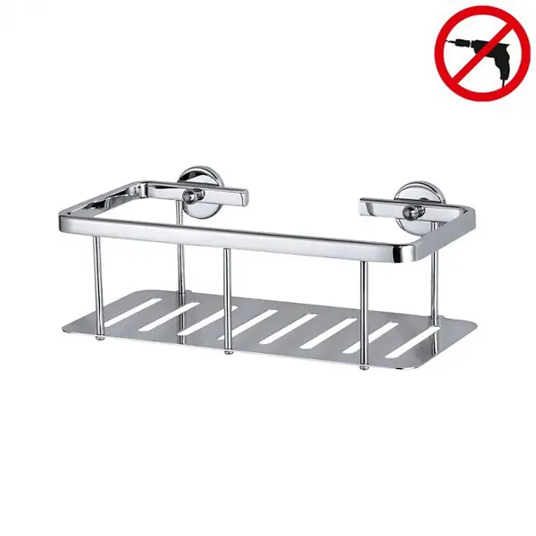 Super Prix Aluxx Panier de douche en aluminium chromé inoxydable 9,2x25x12,5cm, pose facile sans perçage (40202-00000-00) TESA