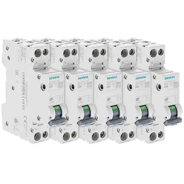 Nouvelle Collection SIEMENS Lot de 5 Disjoncteurs PH 20A (983)