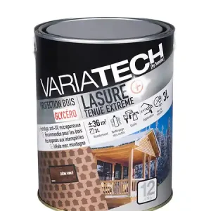 Quantité Limitée Lasure extérieure tenue extrême - Chêne foncé - 3L VARIATECH