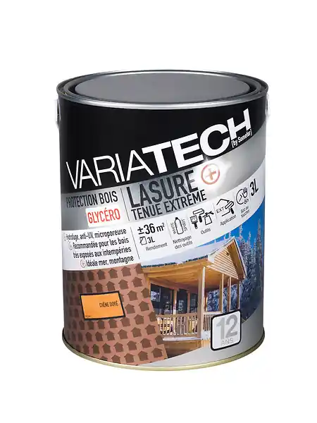 Quantité Limitée Lasure protection extrême chêne doré - 3L VARIATECH