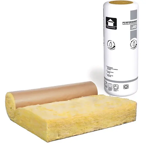 Rouleau laine de verre kraft Supralaine - L.10xl.1,2xEp.10cm Remise