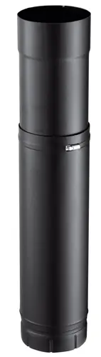 Tuyau de raccordement zoom 51-86 cm émaille noir mat diamètre 180 mm Nouveauté