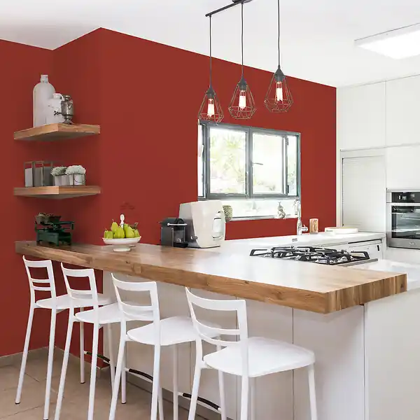 Commander Vite Peinture Cuisine et Bain satinée - Rouge Terracotta - 2 L RIPOLIN