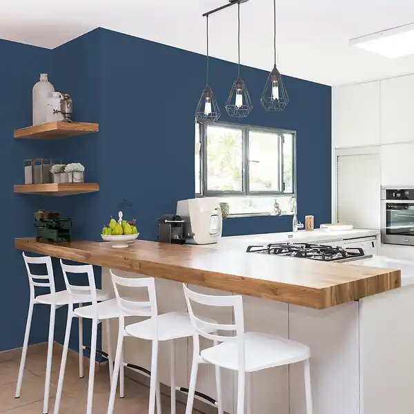 Peinture murale satinée Cuisine et Bain Bleu de Bering 2L RIPOLIN Livraison Express