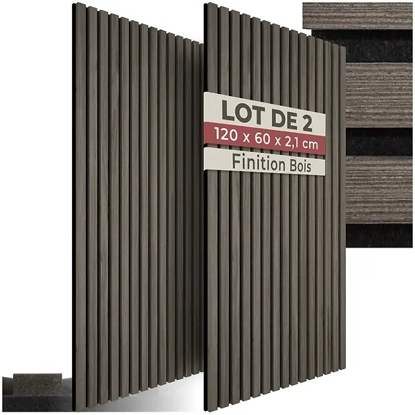 Panneaux acoustiques SONIC WALL aspect bois Chêne gris TECTAKE Super Prix