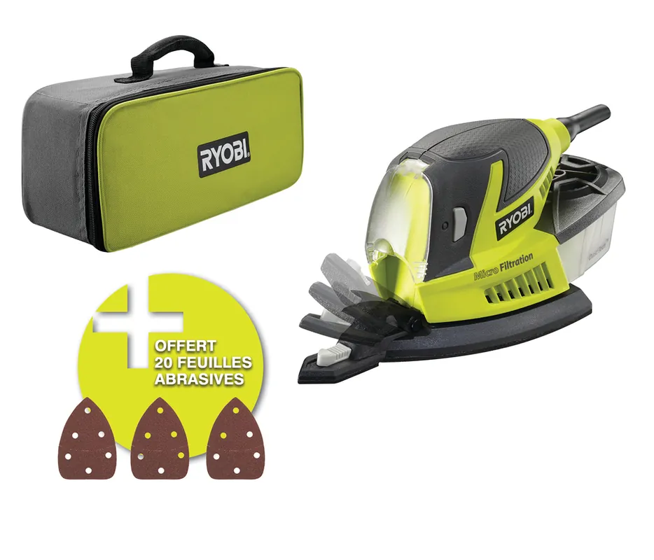 Ponceuse triangulaire 100 W RPS 100S RYOBI Prix Bas