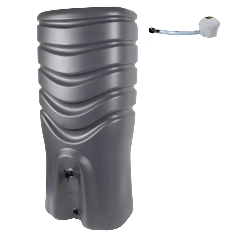 Seulement Aujourd'hui Récupérateur d‘eau granit avec collecteur 350 L -EDA