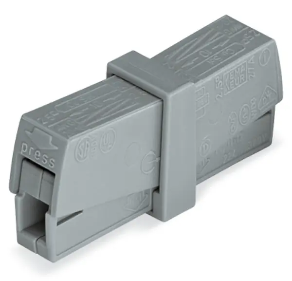 Jusqu'à Épuisement Des Stocks Borne de service pour luminaires / Gris - Boite de 50 - WAGO - 224-201