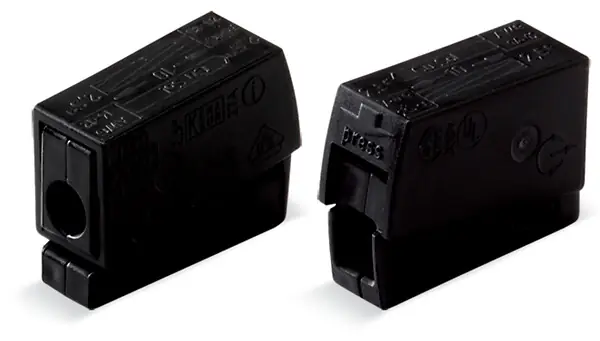 Borne pour luminaires 2.5 mm2 / 120C / Noir - Boite de 100 - WAGO - 224-104 Offre Exclusive