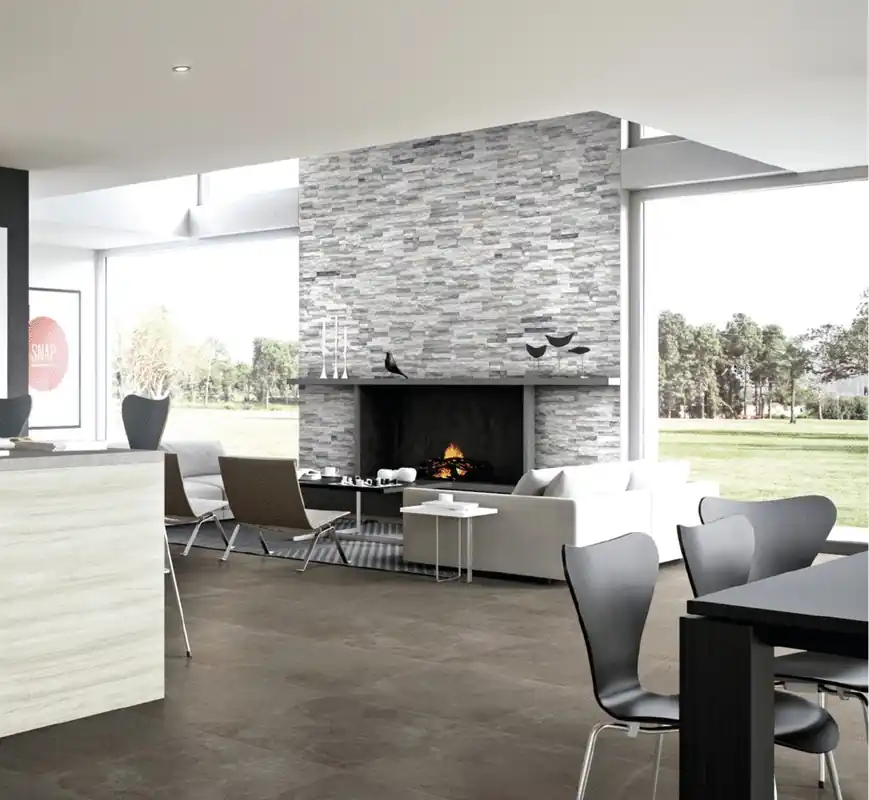 Satisfait Ou Remboursé Parement mural intérieur/extérieur nuage gris TRAMEZZO 60 x 15 cm paquet de 0,54 m² IMSO