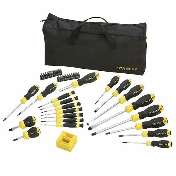 Achat Immédiat Kit outils tournevis de 42 pièces + Sac bandoulière STHT0-62113 STANLEY